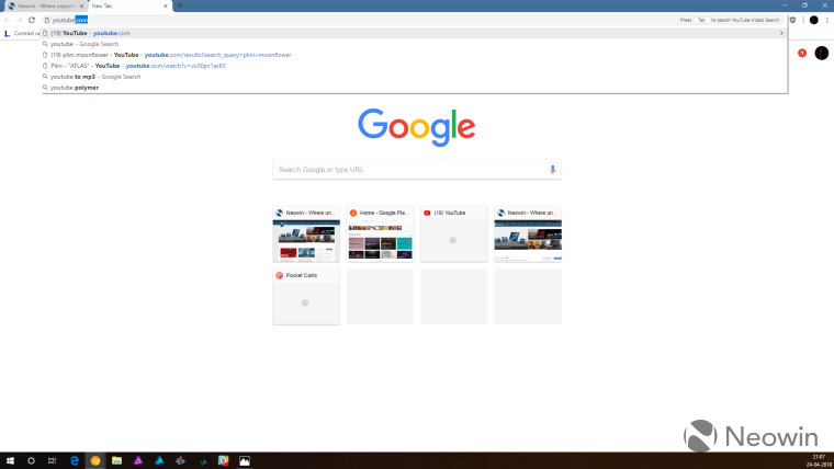 Google Chrome версии 68